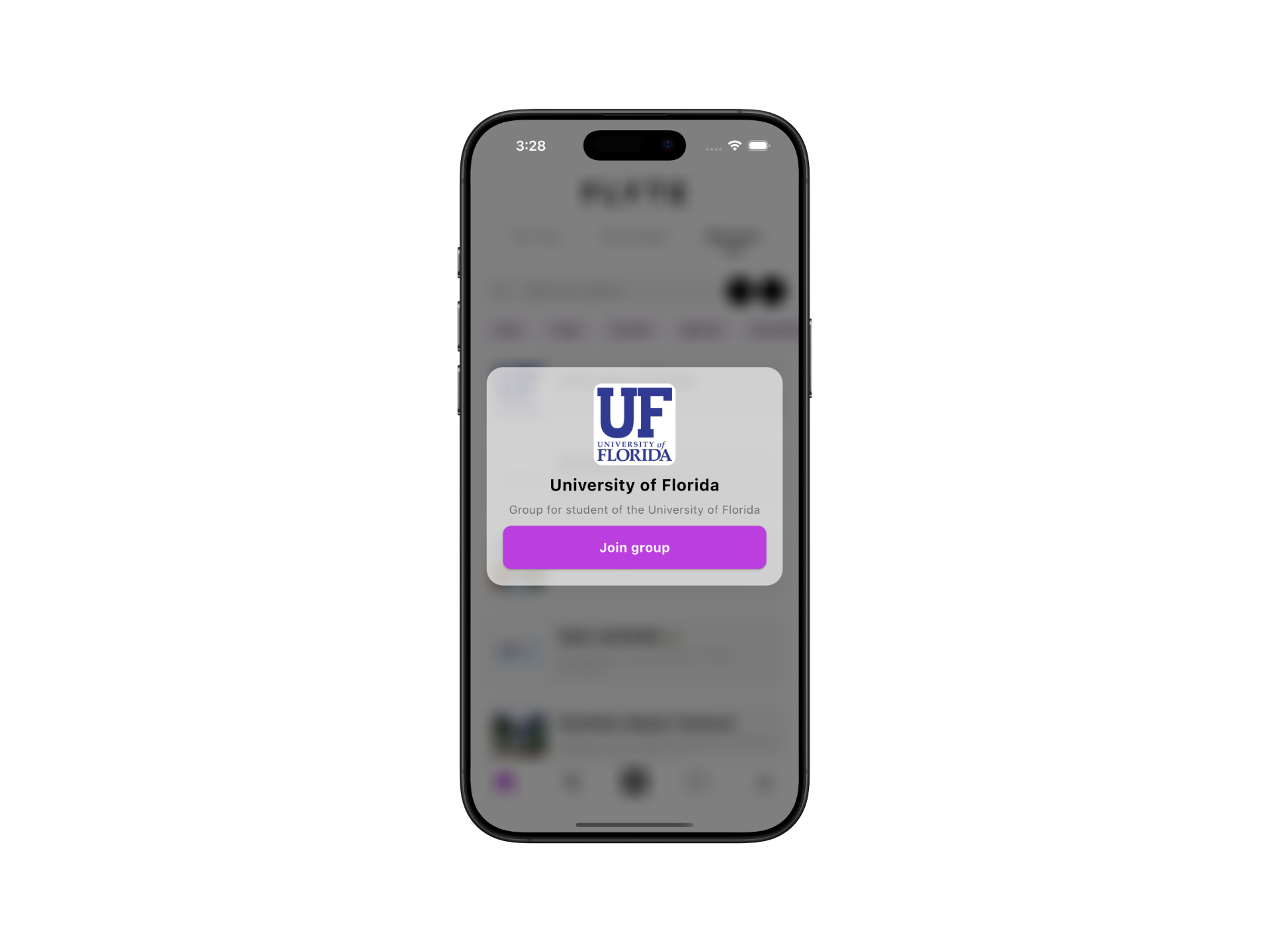 Join UF Group on FLYTE app - University of Florida carpooling